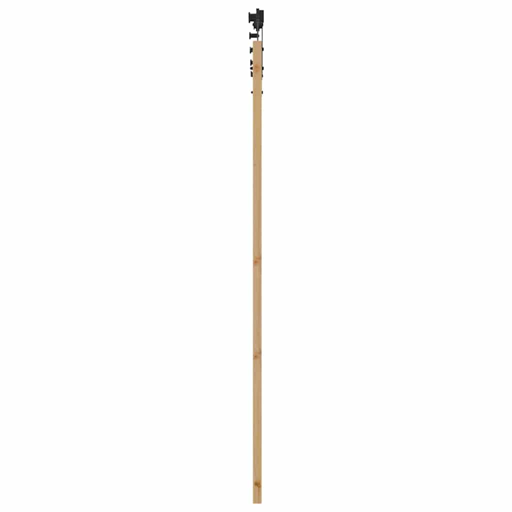 Csúszó ajtó Természetes 93 x 202 cm Tömör fenyőfa és üveg