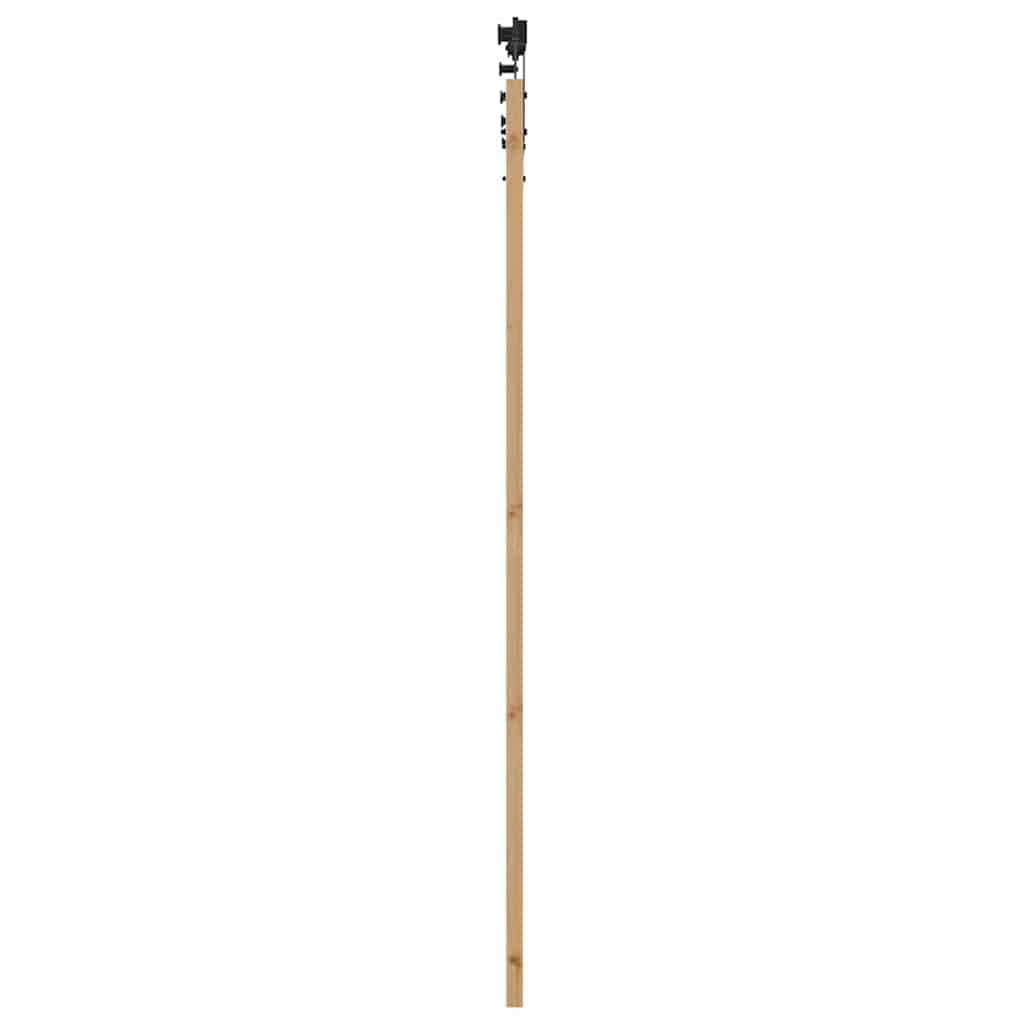 Csúszó ajtó Természetes 93 x 211 cm Tömör fenyőfa és üveg