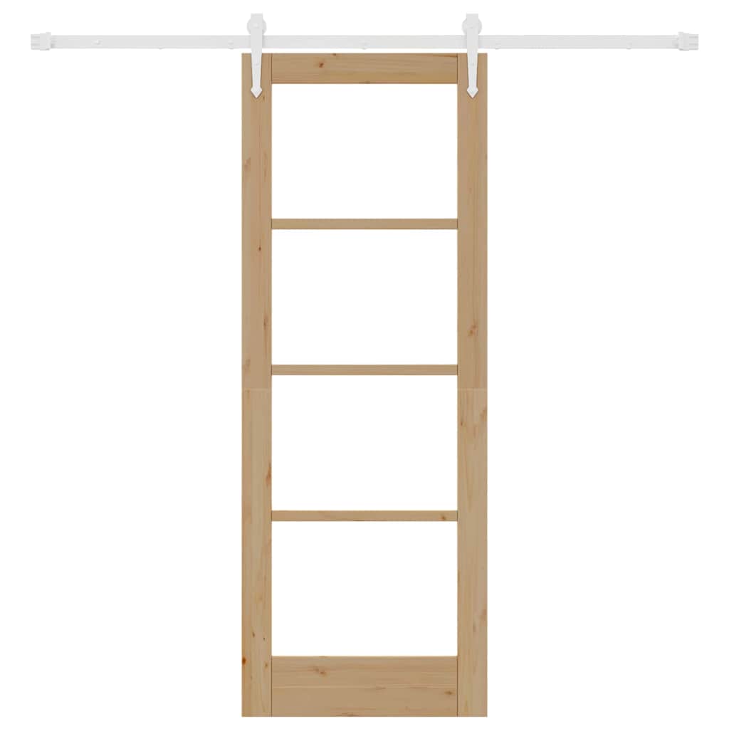 Egyszerű Csúszó Ajtó Barna 73.5 x 198.5 cm Fa és fém