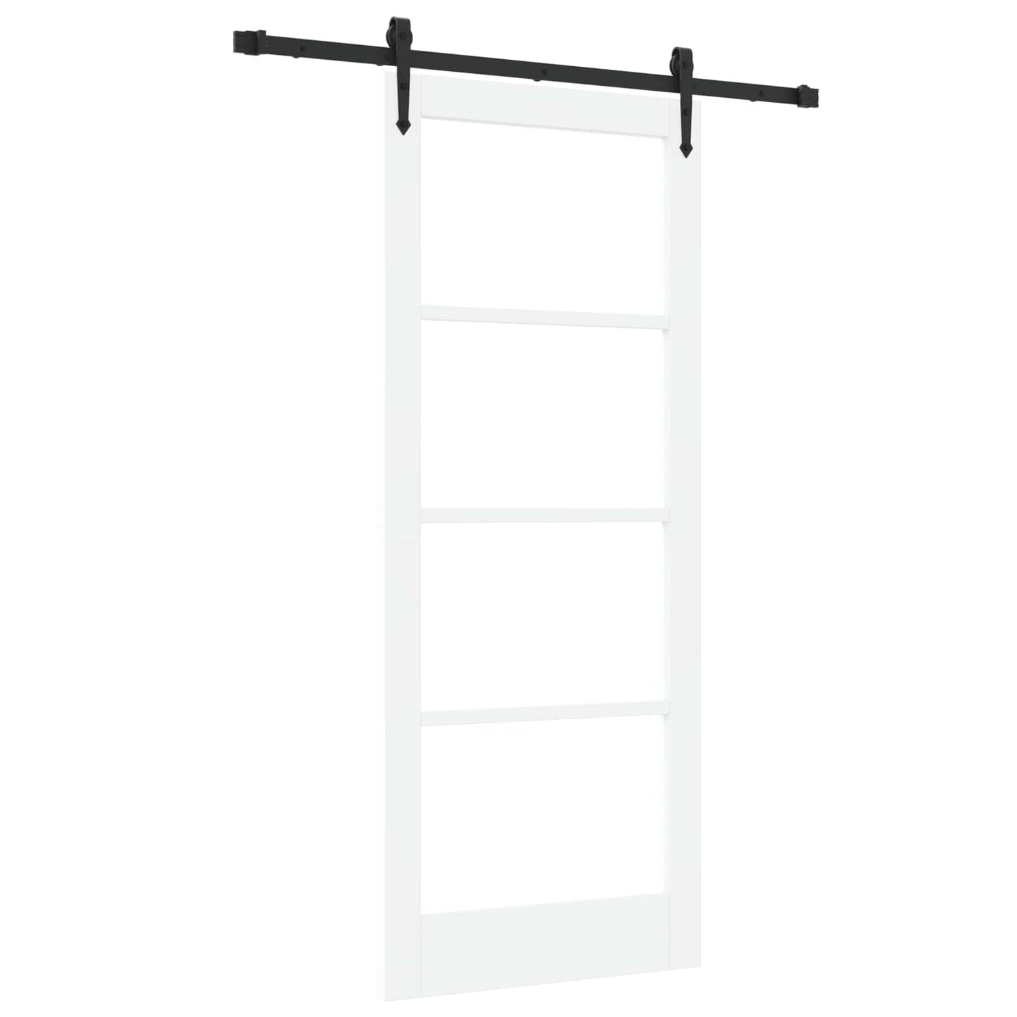 Csúszó ajtó ORKDAL Fehér 83 x 202 cm Tömör fenyőfa és üveg