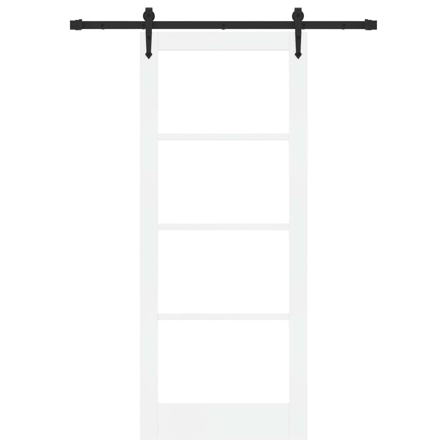 Csúszó ajtó ORKDAL Fehér 83 x 202 cm Tömör fenyőfa és üveg