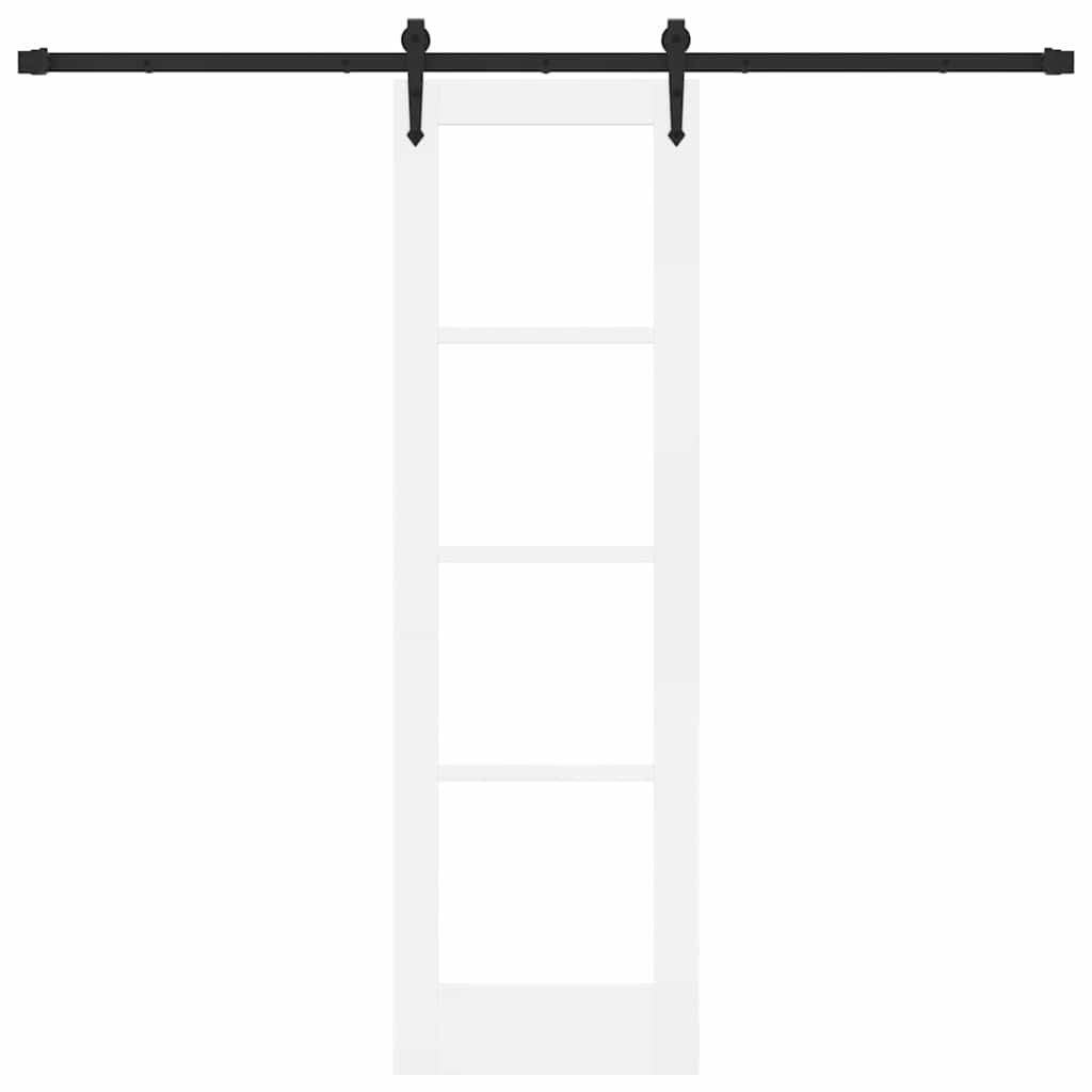 Csúszó ajtó ORKDAL Fehér 61 x 198,5 cm Tömör fenyőfa és üveg