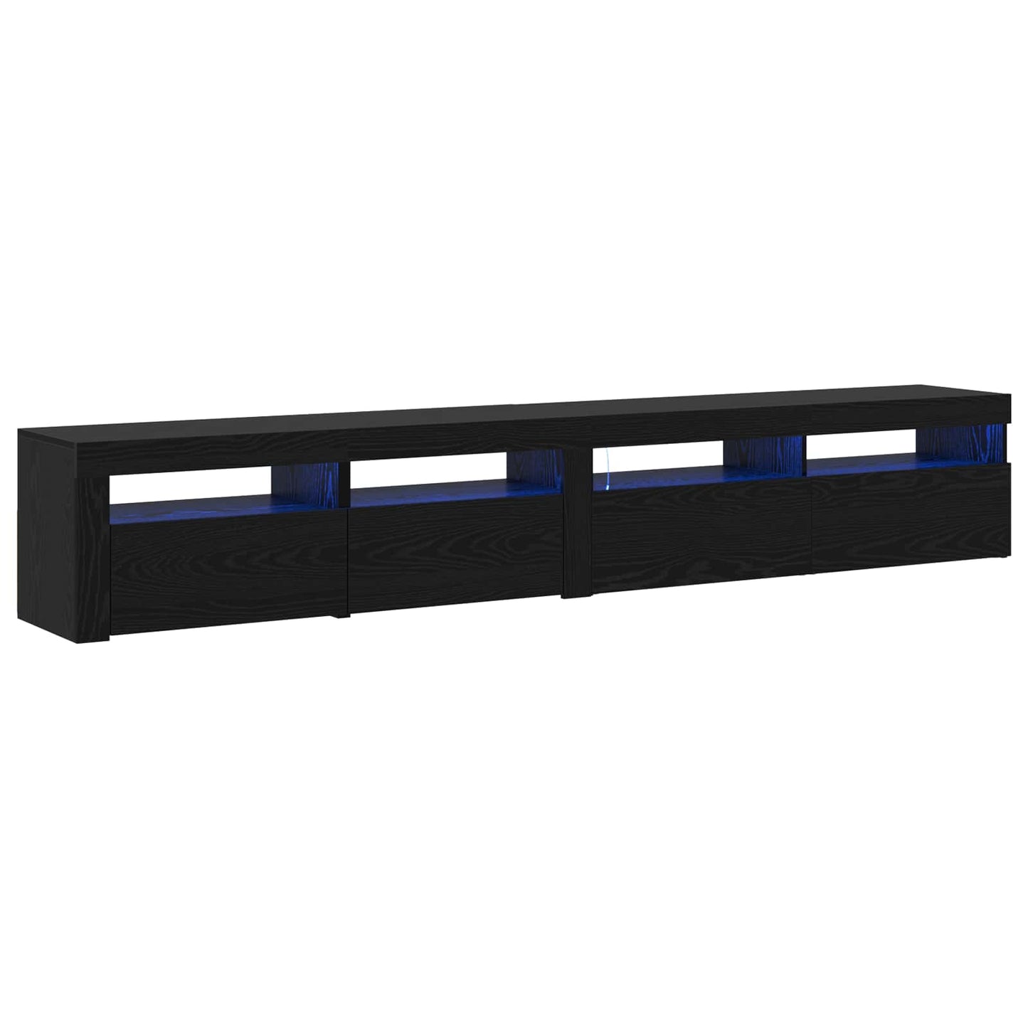 TV szekrény 2 pcs Fekete tölgy 240 x 35 x 40 cm Faanyag