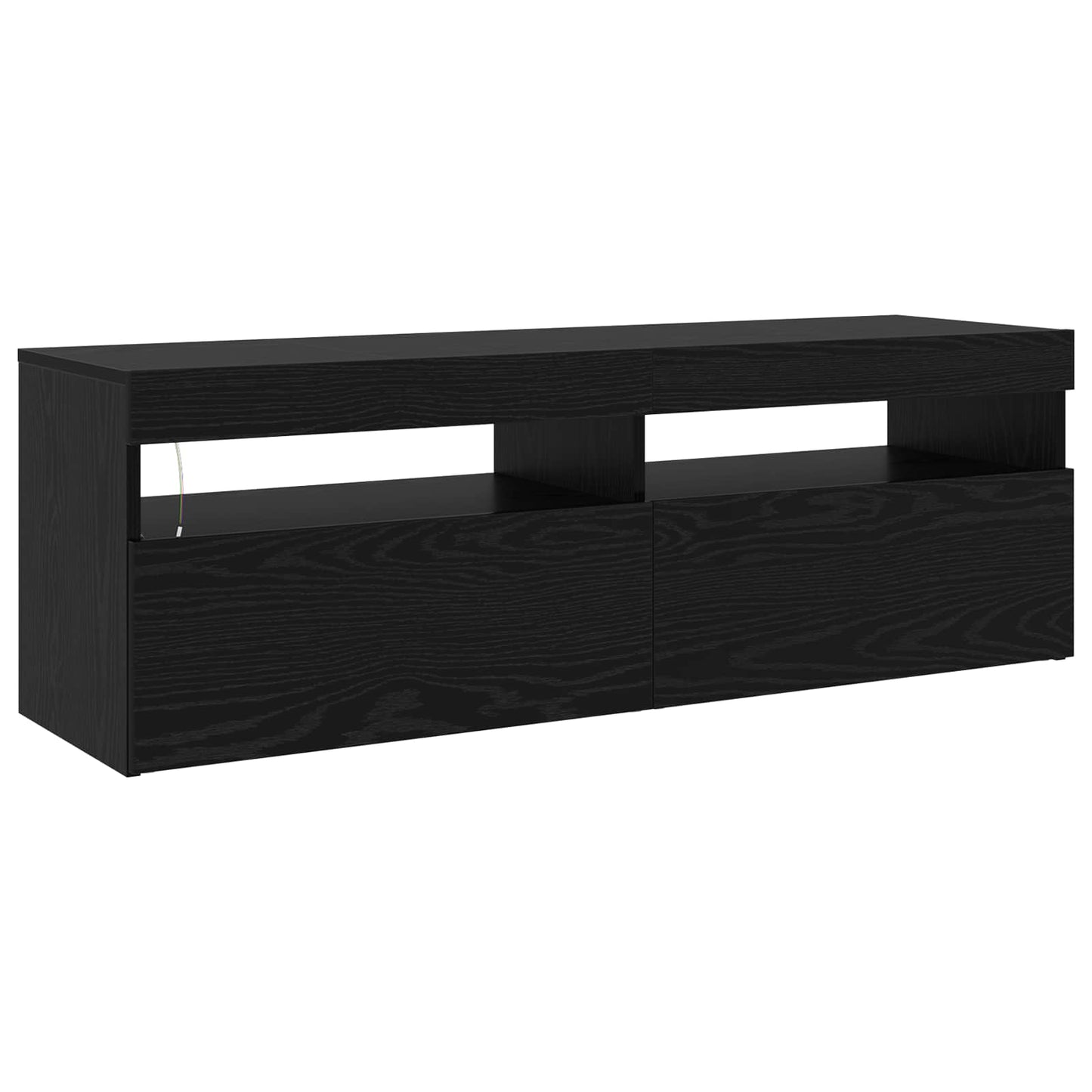 TV szekrény 2 pcs Fekete tölgy 240 x 35 x 40 cm Faanyag