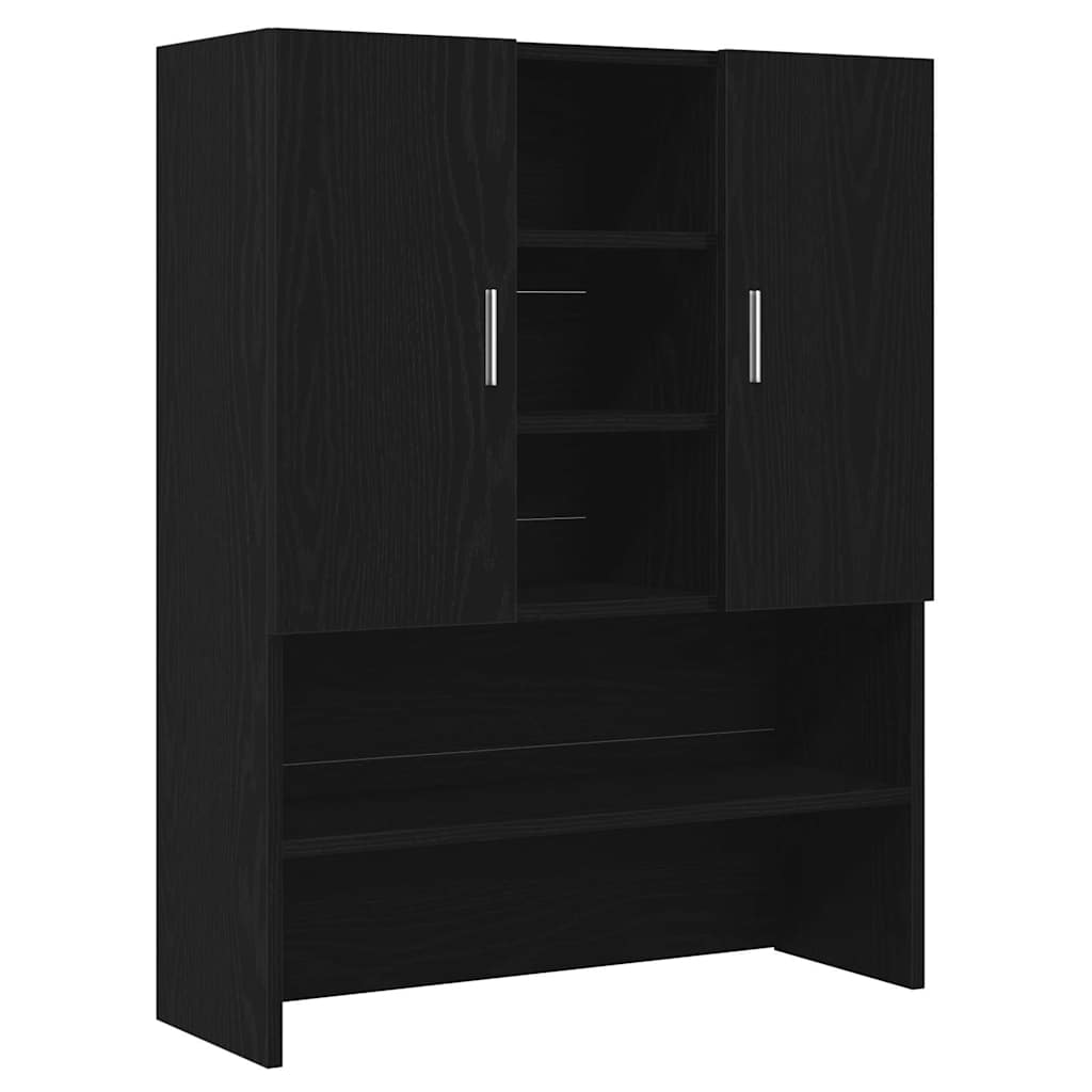 Mosógép Szekrény 2 pcs Fekete tölgy 70,5 x 71,5 x 181,5 cm