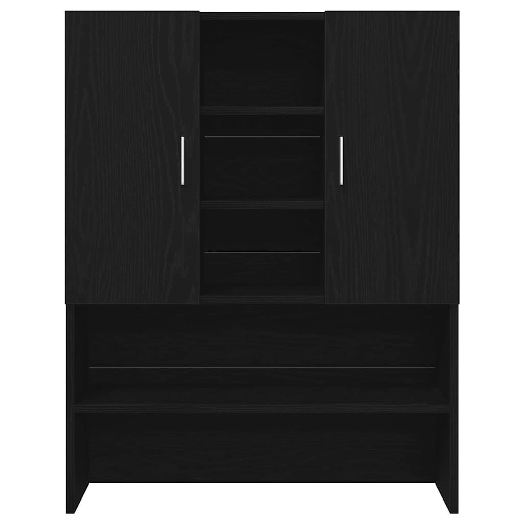 Mosógép Szekrény 2 pcs Fekete tölgy 70,5 x 71,5 x 181,5 cm