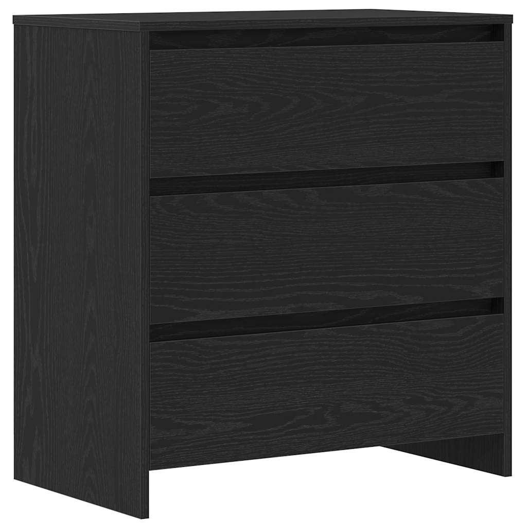 Széf 2 db Fekete 70 x 41 x 75 cm Szerelt Fa