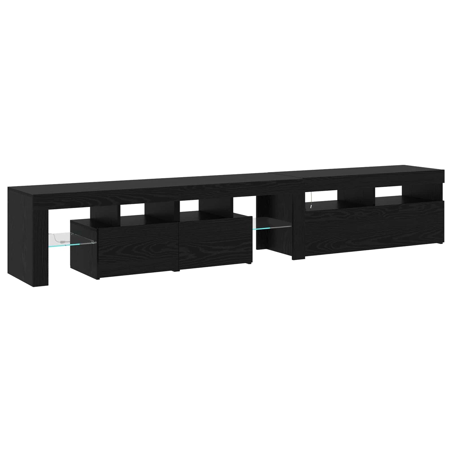 TV szekrény 2 pcs Fekete tölgy 230 x 36,5 x 40 cm Faanyag