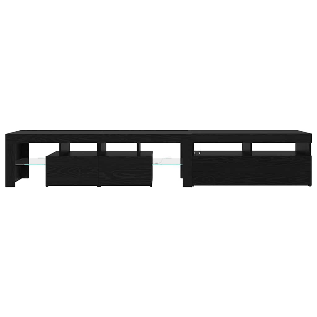 TV szekrény 2 pcs Fekete tölgy 230 x 36,5 x 40 cm Faanyag