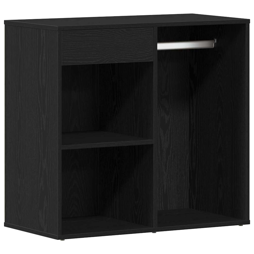 LED Sminkasztal Szett Fekete tölgy 140 x 40 x 140 cm Szerelt Fa