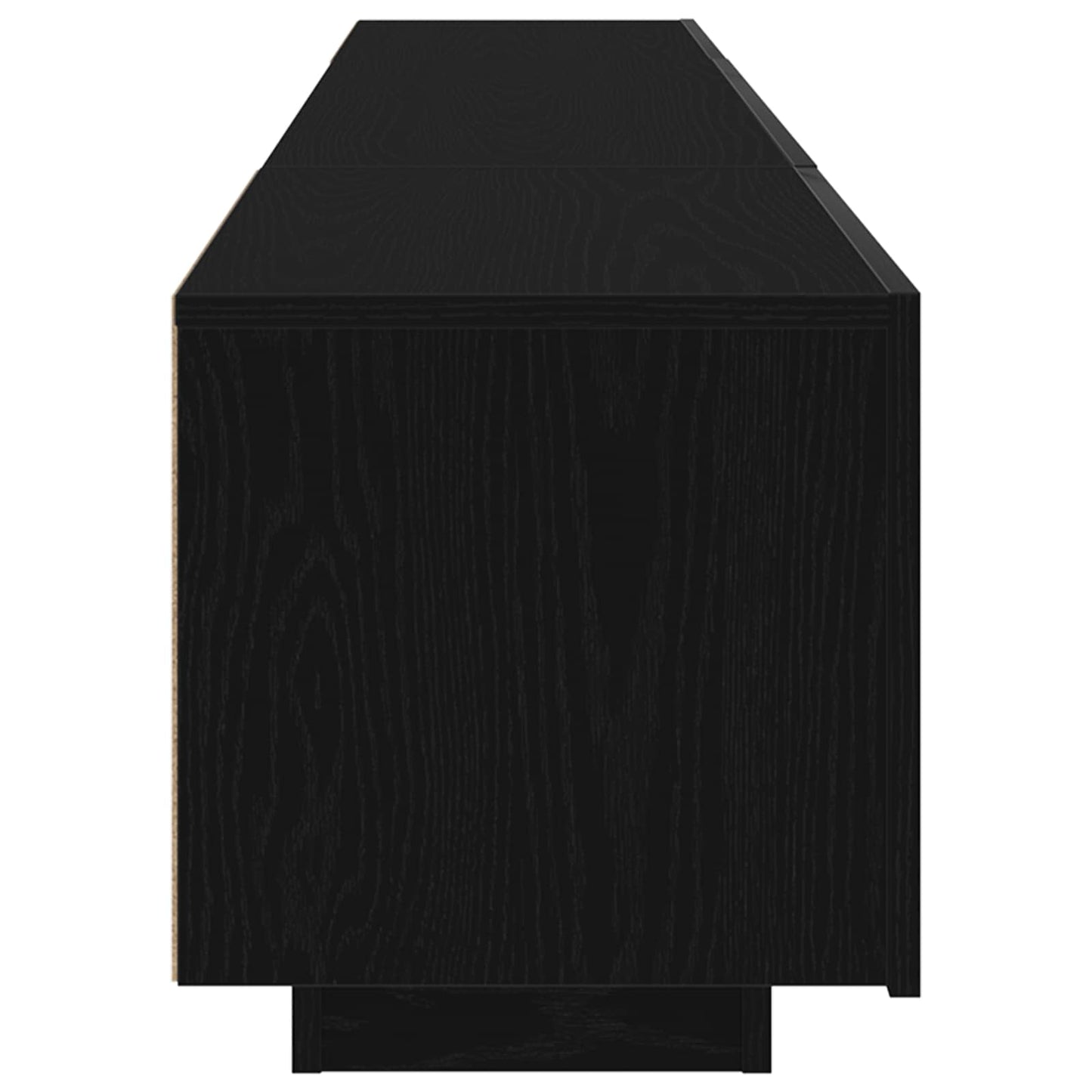 TV szekrény garnitúra 2 pcs Fekete 180 x 35 x 40 cm Faanyag