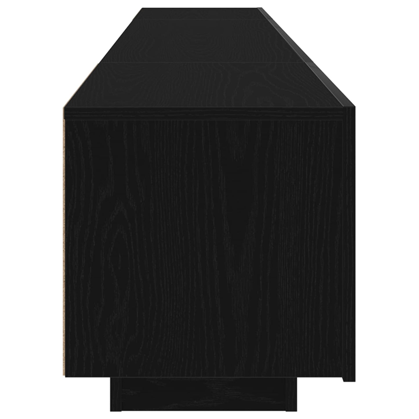 TV szekrény garnitúra 2 pcs Fekete 200 x 35 x 40 cm Faanyag