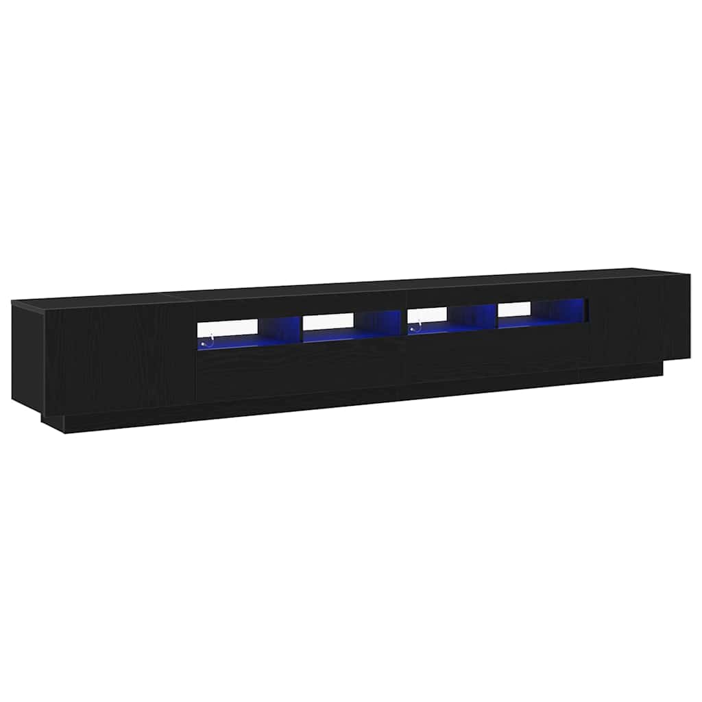 TV szekrény garnitúra 3 pcs Fekete 260 x 35 x 40 cm Faanyag