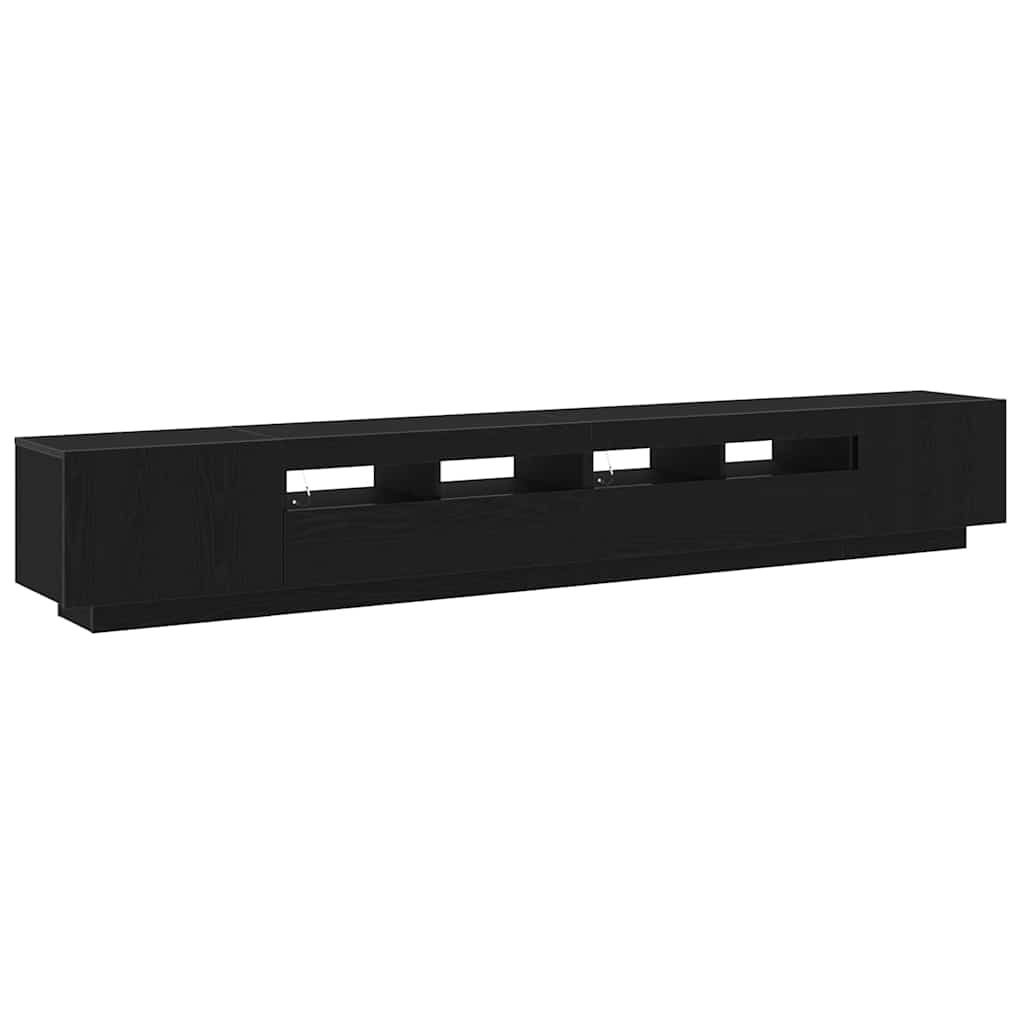 TV szekrény garnitúra 3 pcs Fekete 260 x 35 x 40 cm Faanyag
