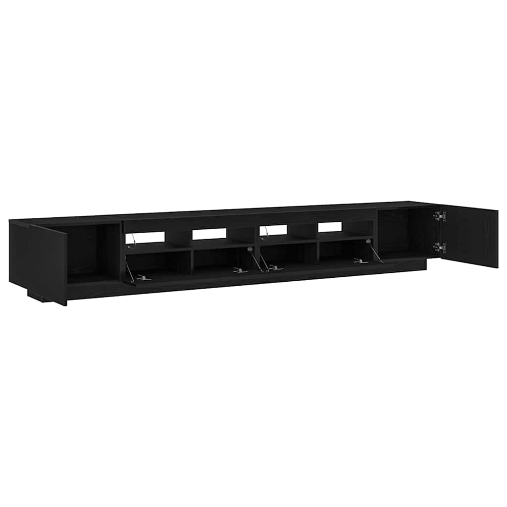 TV szekrény garnitúra 3 pcs Fekete 260 x 35 x 40 cm Faanyag