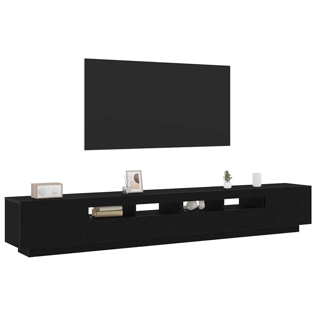 TV szekrény garnitúra 3 pcs Fekete 260 x 35 x 40 cm Faanyag
