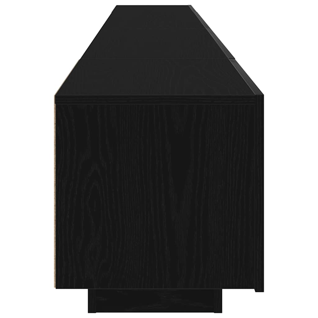 TV szekrény garnitúra 3 pcs Fekete 260 x 35 x 40 cm Faanyag