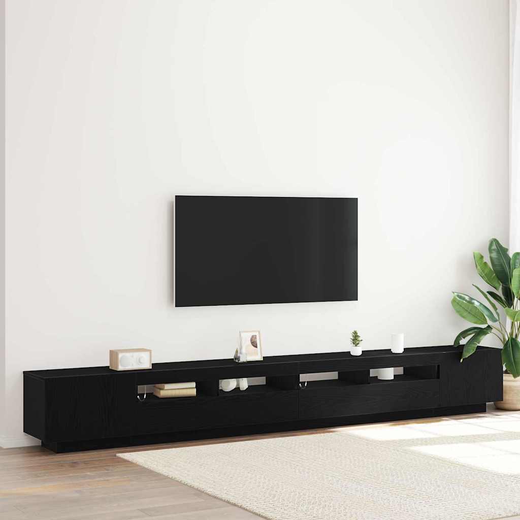 TV szekrény garnitúra 3 pcs Fekete 300 x 35 x 40 cm Faanyag