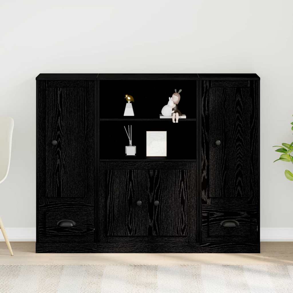 Magasfiók Fekete tölgy 132 x 35,5 x 103,5 cm Szerelt Fa