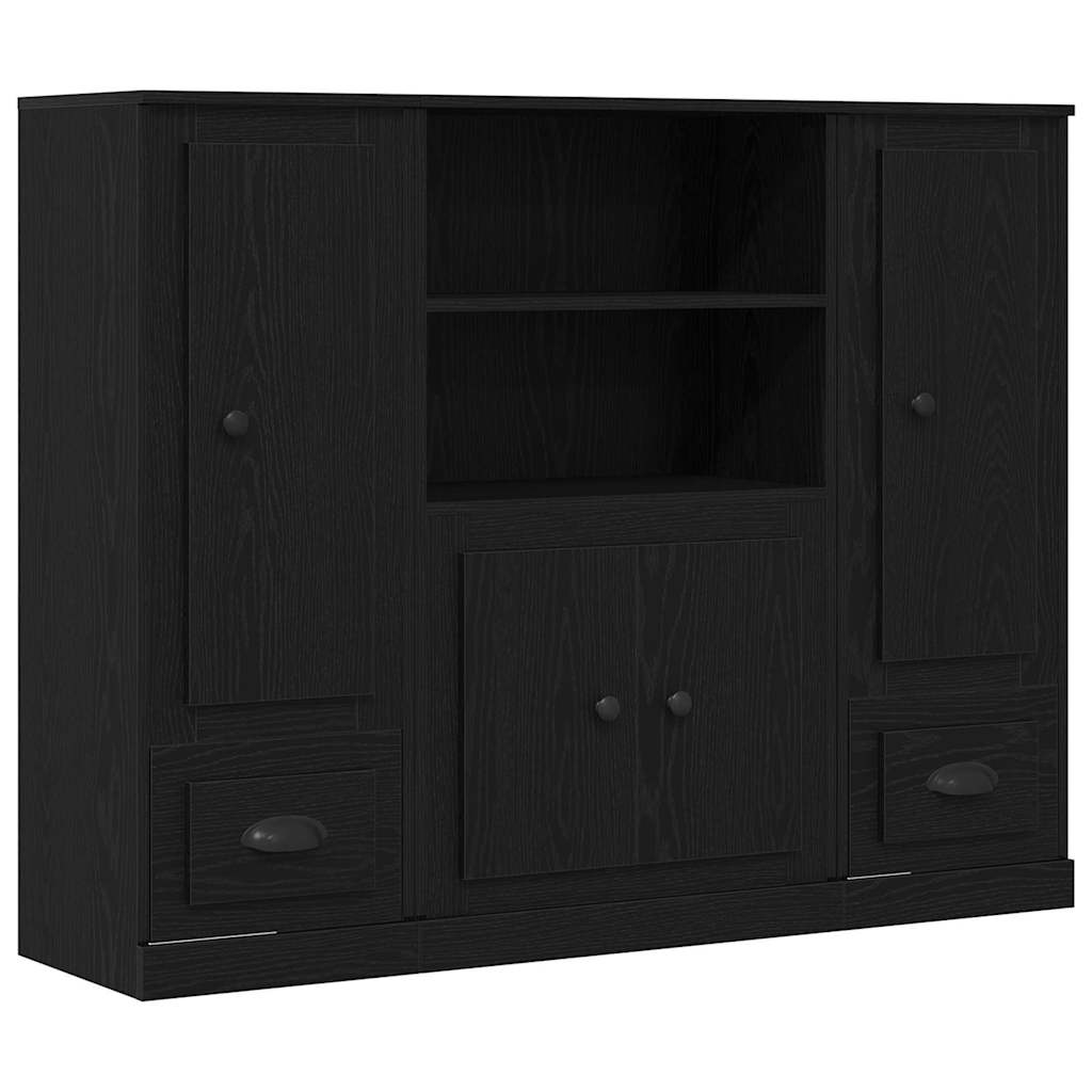 Magasfiók Fekete tölgy 132 x 35,5 x 103,5 cm Szerelt Fa