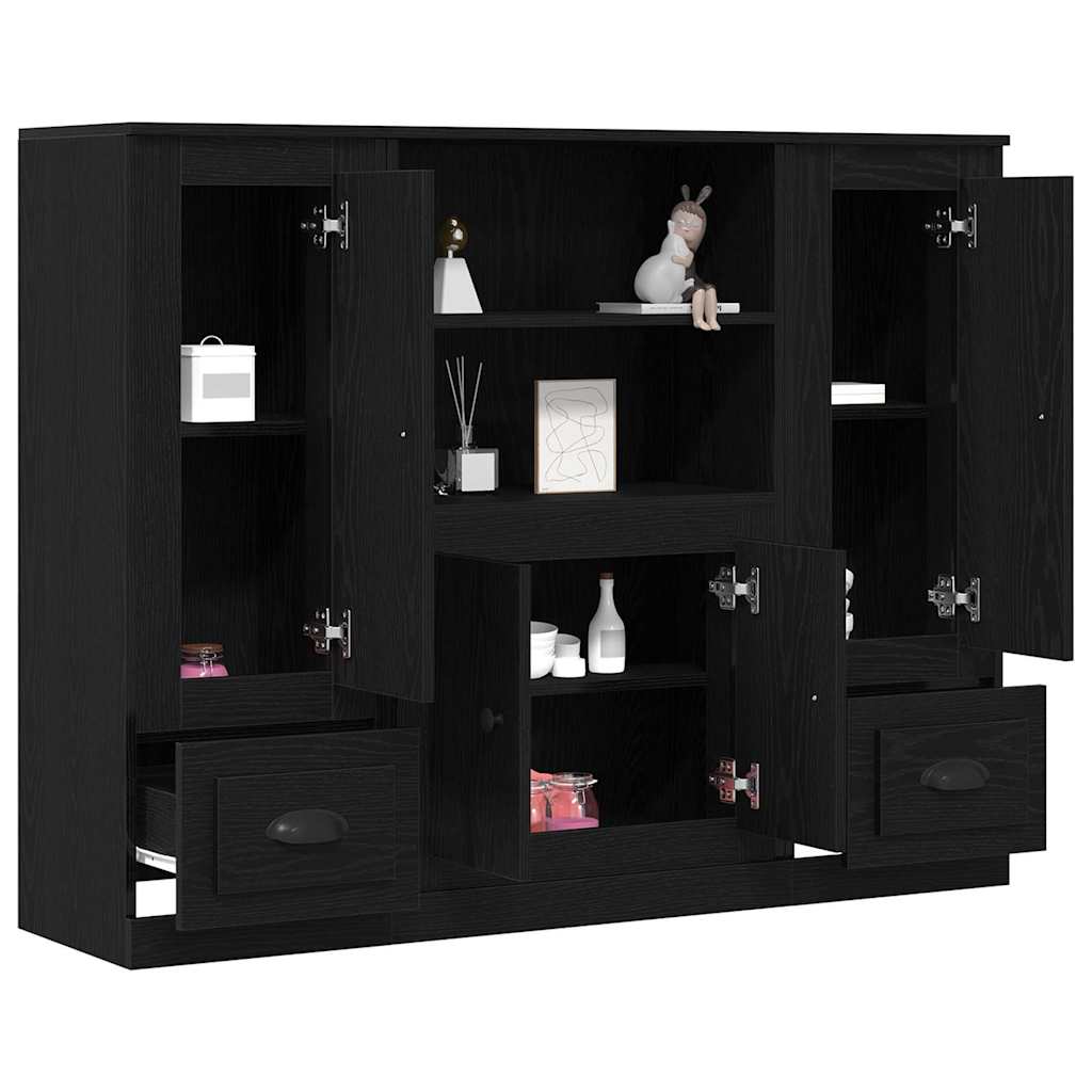 Magasfiók Fekete tölgy 132 x 35,5 x 103,5 cm Szerelt Fa