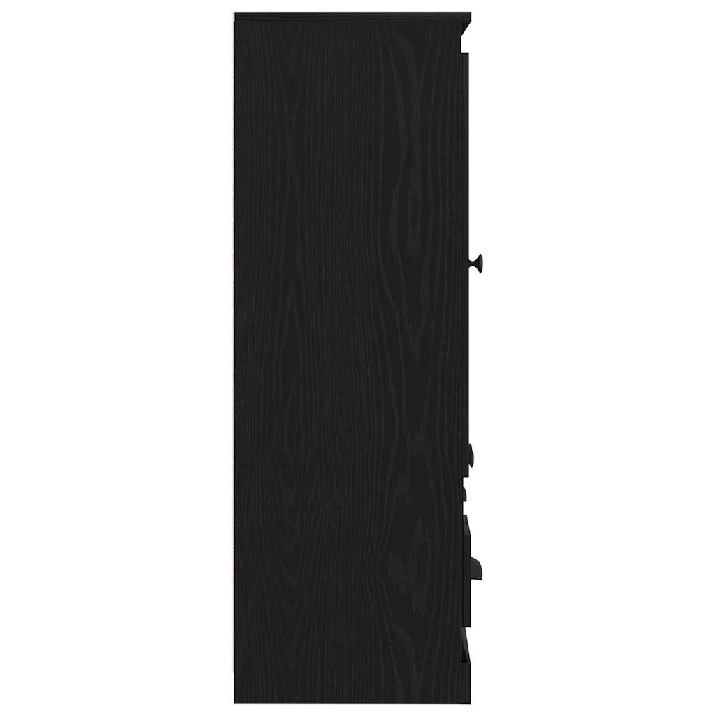 Magasfiók Fekete tölgy 132 x 35,5 x 103,5 cm Szerelt Fa