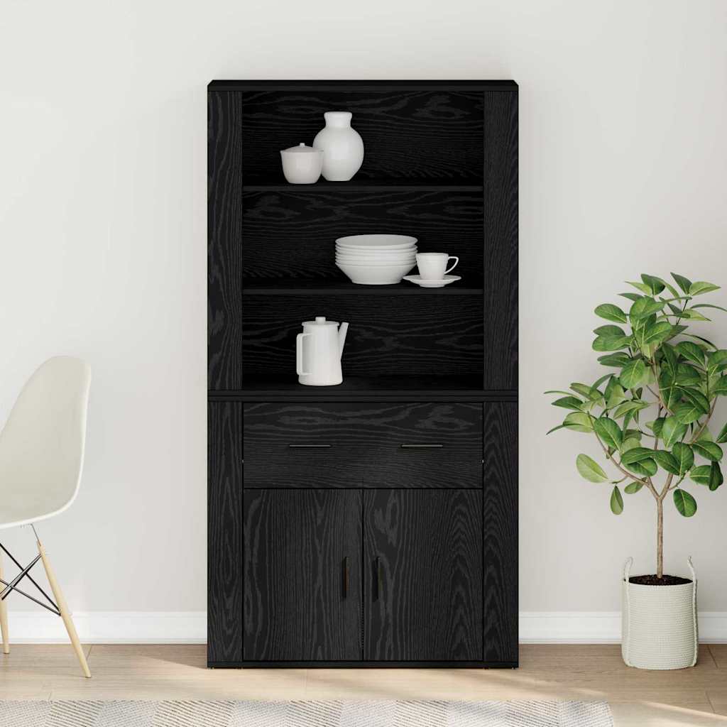 Magasfiú Fekete tölgy 80 x 33 x 150 cm Szerelt Fa