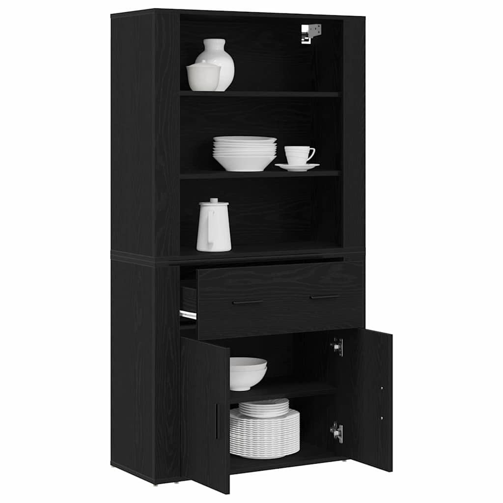 Magasfiú Fekete tölgy 80 x 33 x 150 cm Szerelt Fa