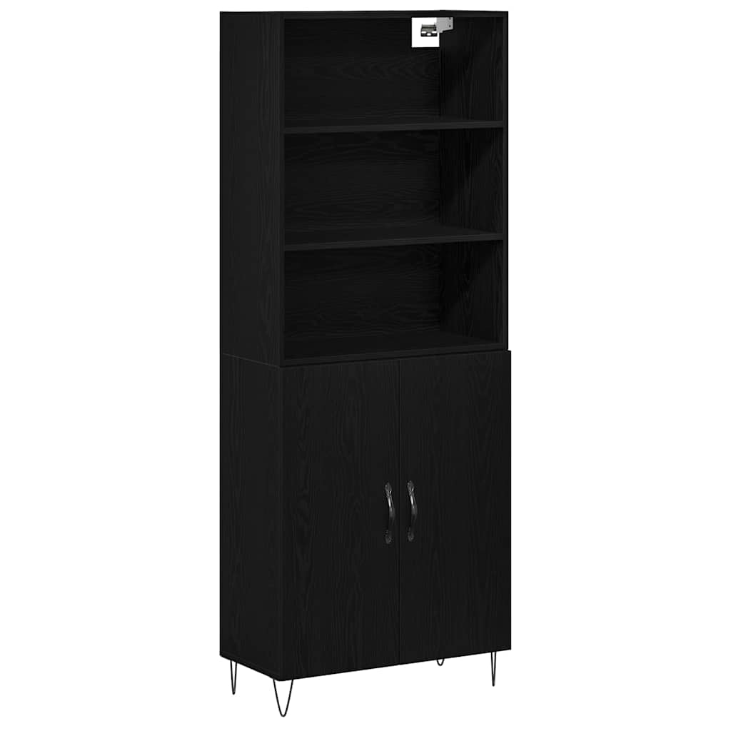 Magasfiú 2 db Fekete tölgy 69,5 x 34 x 180 cm