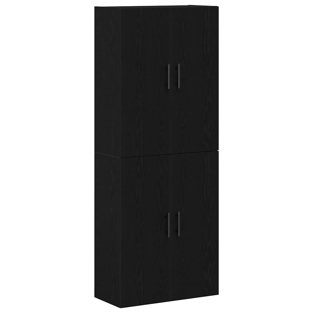 Fali szekrény 2 db Fekete tölgy 69,5 x 34 x 90 cm Szerelt Fa
