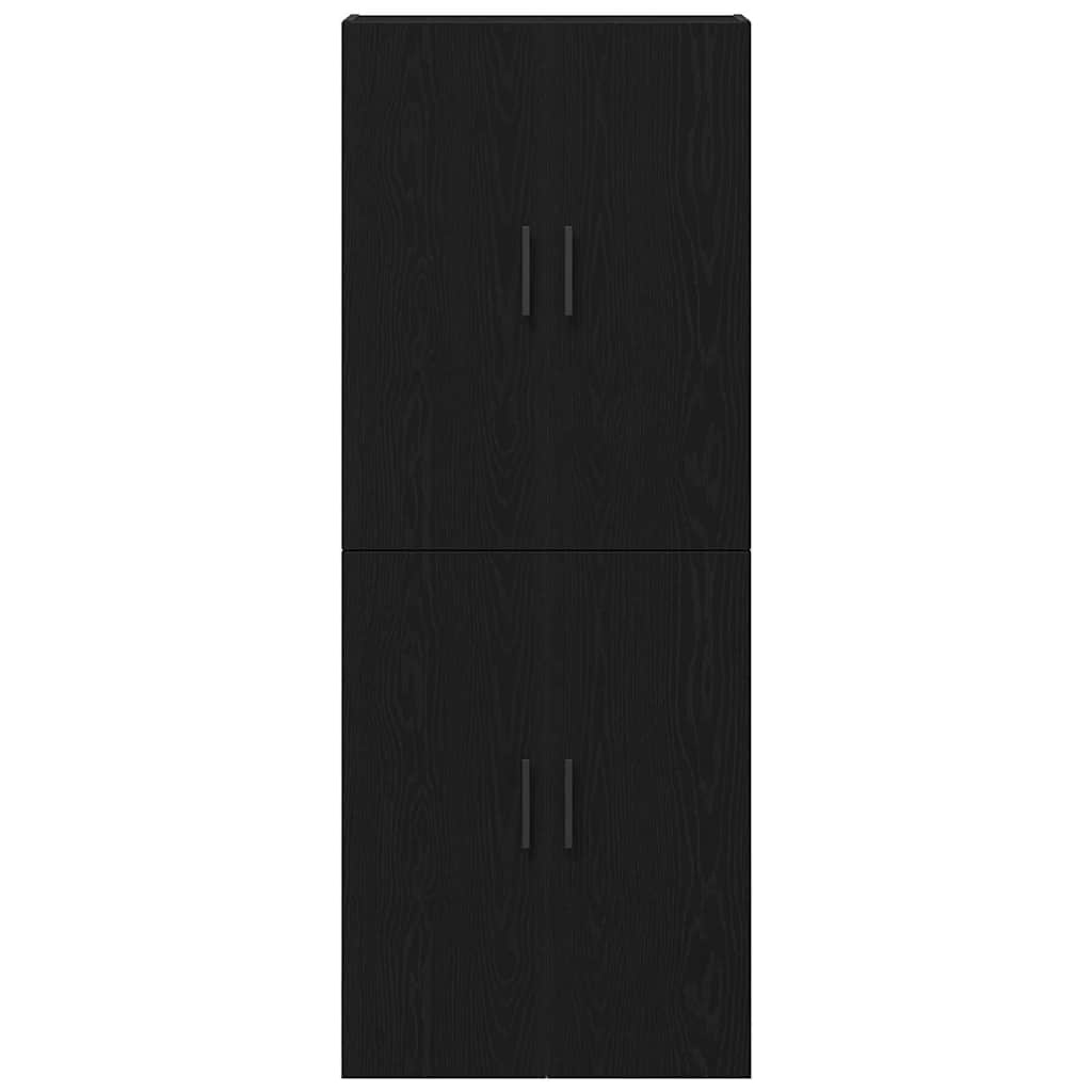 Fali szekrény 2 db Fekete tölgy 69,5 x 34 x 90 cm Szerelt Fa