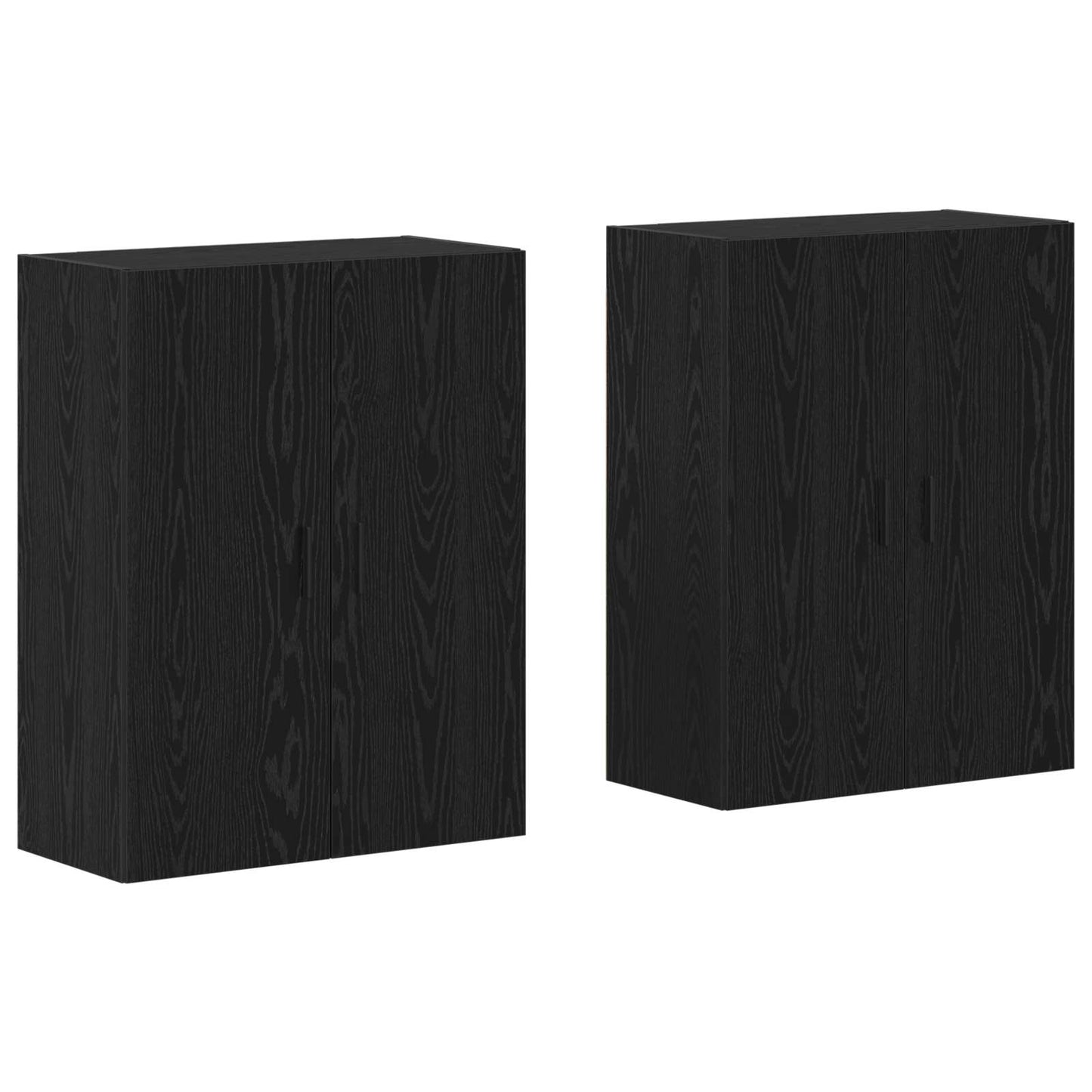 Fali szekrény 2 db Fekete tölgy 69,5 x 34 x 90 cm Szerelt Fa