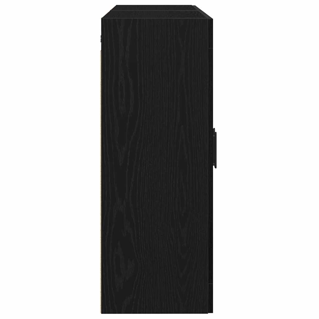 Fali szekrény 2 db Fekete tölgy 69,5 x 34 x 90 cm Szerelt Fa