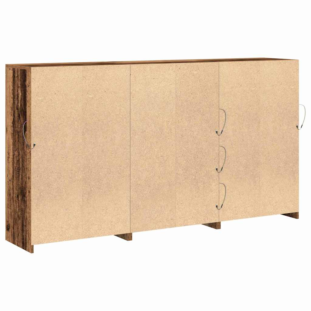 LED tálaló Öreg fa 181,5 x 37 x 100 cm Faanyag