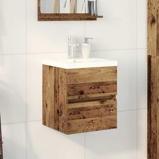 Fürdőszobai mosdószekrény Fekete tölgy 80 x 39 x 62 cm Faanyag