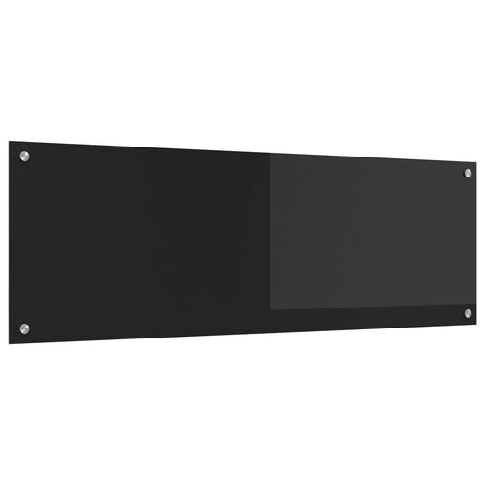 Konyhai hátfal Fekete 120 x 40 cm edzett üveg