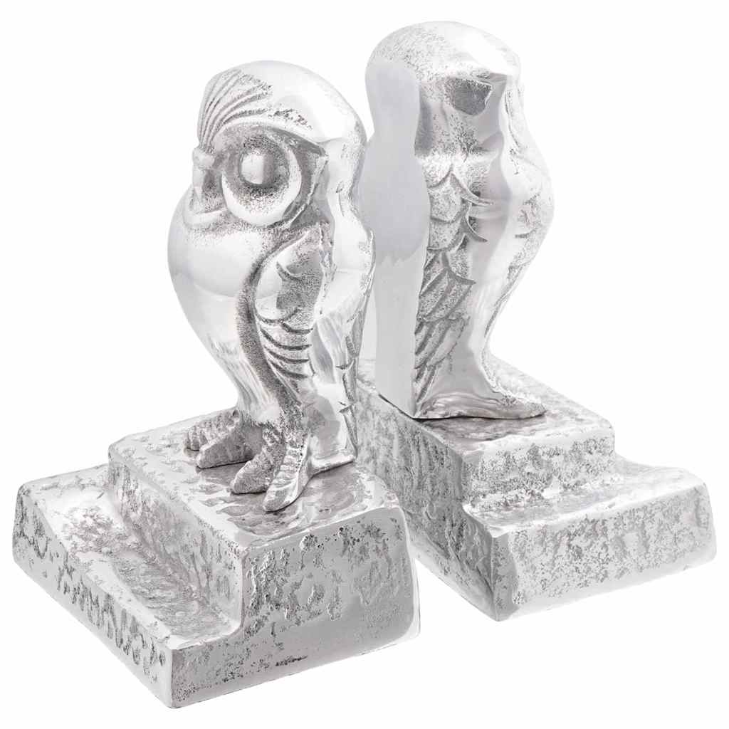 Könyvtámaszok 2 pcs Ezüst 12 x 9 x 19 cm Alumínium