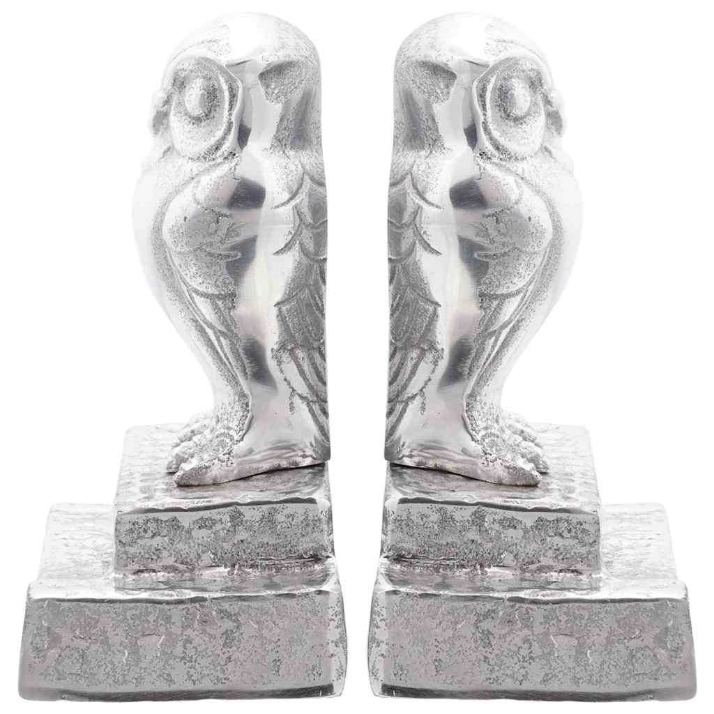 Könyvtámaszok 2 pcs Ezüst 12 x 9 x 19 cm Alumínium
