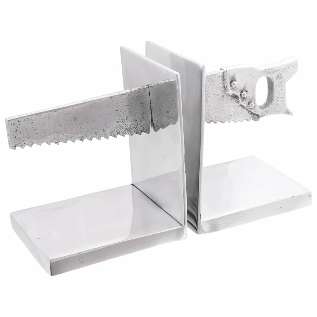 Könyvtámaszok 2 pcs Ezüst 11 x 14 x 17,5 cm Alumínium