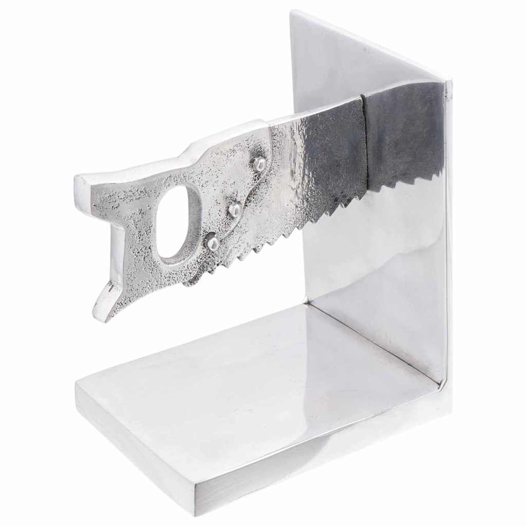 Könyvtámaszok 2 pcs Ezüst 11 x 14 x 17,5 cm Alumínium