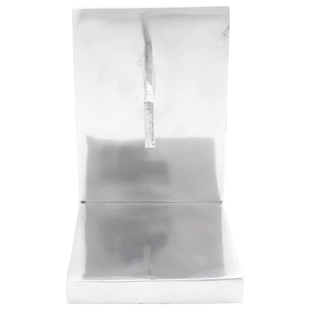 Könyvtámaszok 2 pcs Ezüst 11 x 14 x 17,5 cm Alumínium