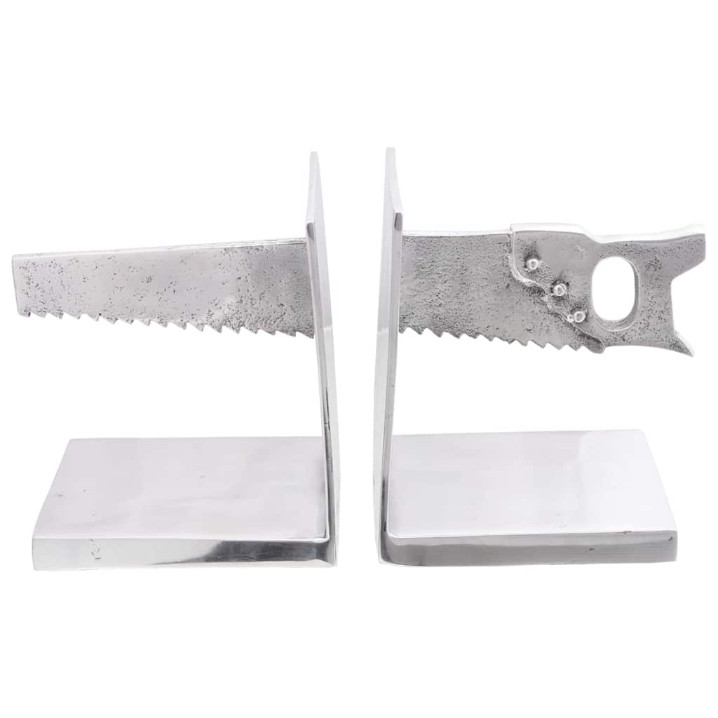 Könyvtámaszok 2 pcs Ezüst 11 x 14 x 17,5 cm Alumínium