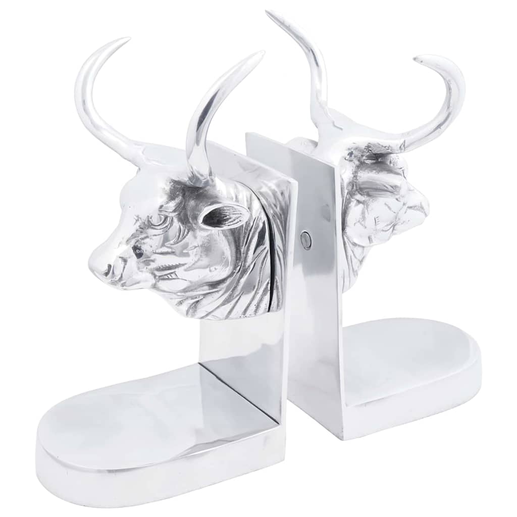 Könyvtámaszok 2 pcs Ezüst 17 x 15 x 27 cm Alumínium