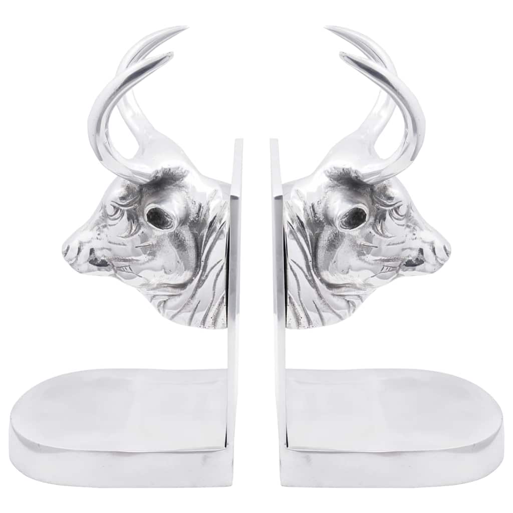 Könyvtámaszok 2 pcs Ezüst 17 x 15 x 27 cm Alumínium