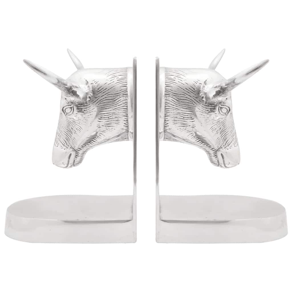 Könyvtámaszok 2 pcs Ezüst 21,5 x 15,5 x 20 cm Alumínium