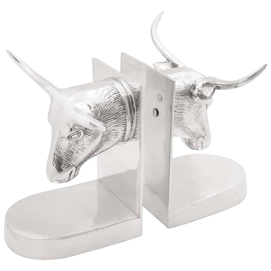 Könyvtámaszok 2 pcs Ezüst 21,5 x 15,5 x 20 cm Alumínium