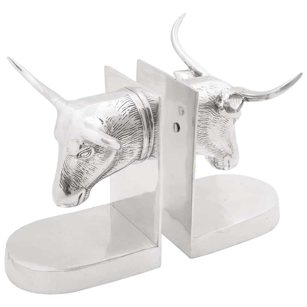 Könyvtámaszok 2 pcs Ezüst 21,5 x 15,5 x 20 cm Alumínium