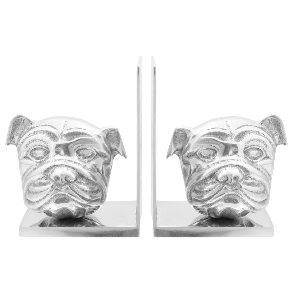 Könyvtámaszok 2 pcs Ezüst 8 x 12 x 16,5 cm Alumínium