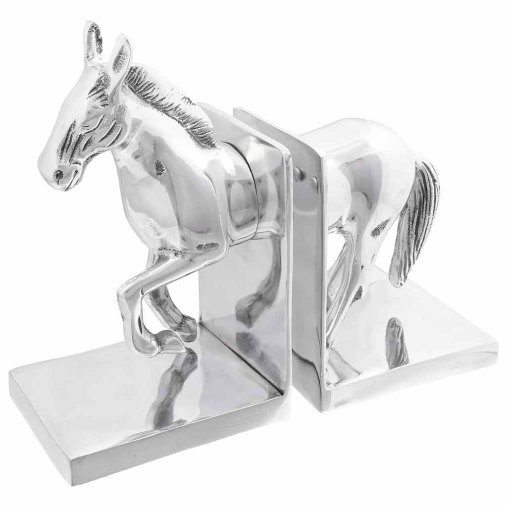 Könyvtámaszok 2 pcs Ezüst 11 x 14 x 25 cm Alumínium