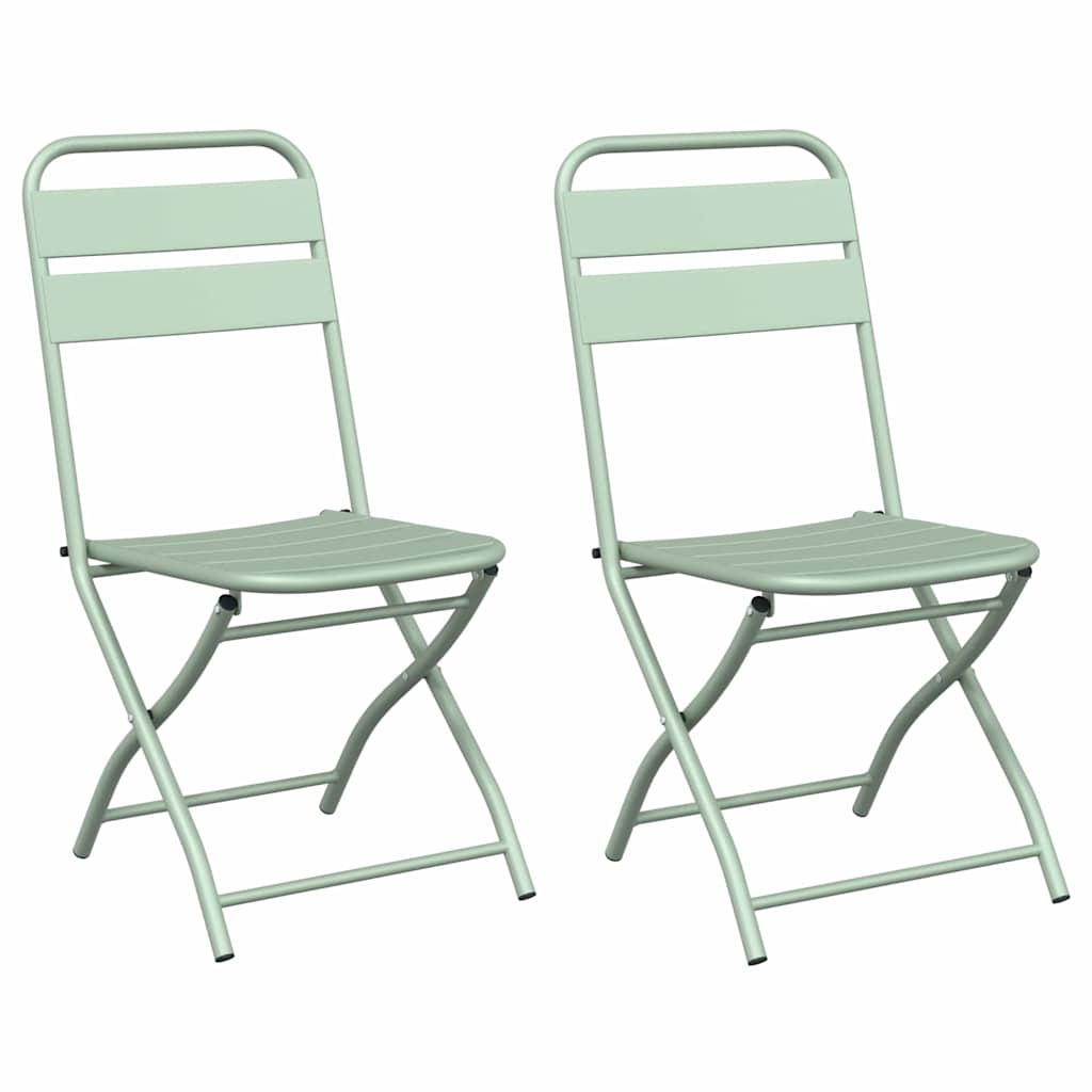 Kerti hajtható szék 2 pcs Világos menta 42 x 52 x 82cm